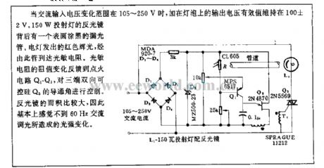 The projectile lamp voltage stabilization circuit