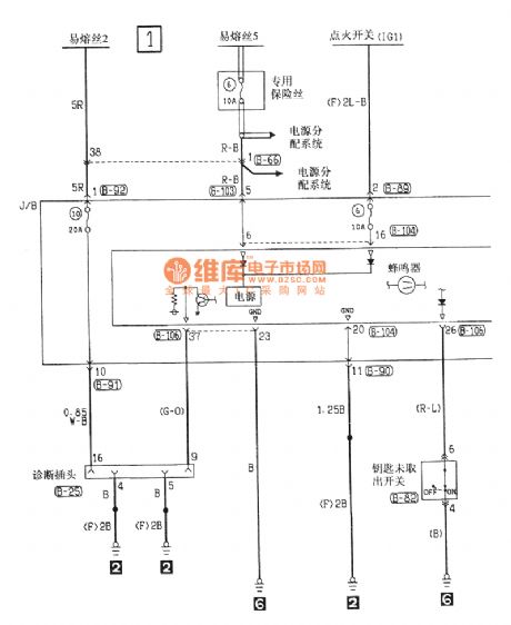 Southeast Ling Sheng key checking buzzer electric system circuit