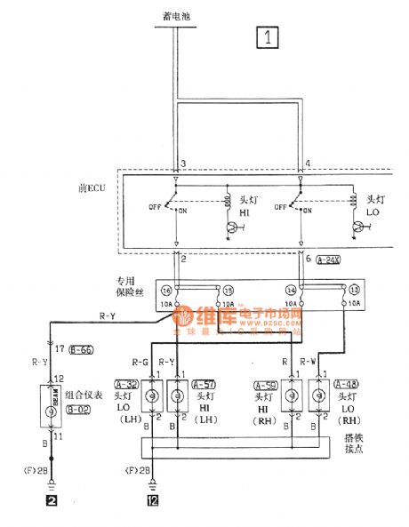 Southeast Ling Sheng head lamp electric system circuit