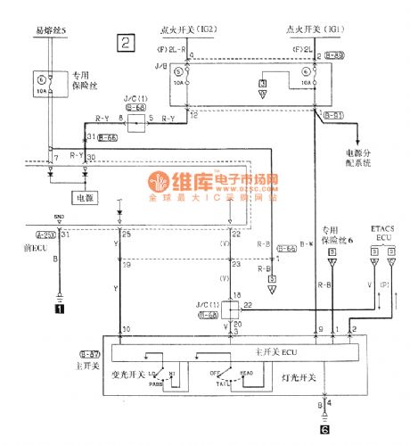 Southeast Ling Sheng head lamp electric system circuit