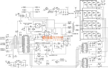 The absolute sine wave inverted power supply circuit made by MCU