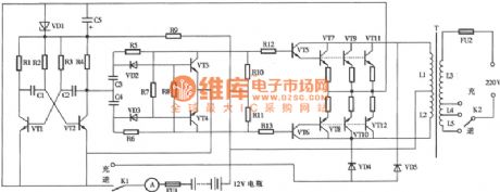 The 100 W to 200 W inverted power supply circuit