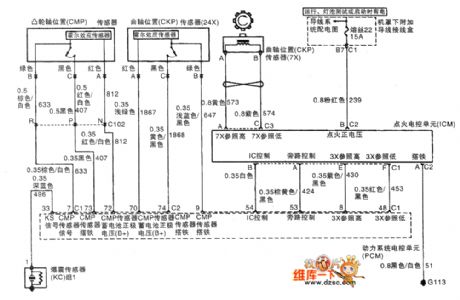 The 3.0L engine CMP sensor, CKP sensor and ICM circuit of Shanghai GM Buick-MPV (GL8)