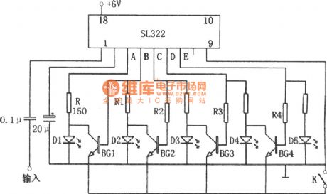 Circuit Diagram of SL322-Type Flexible and Light-Spot Displaying Level Indicator