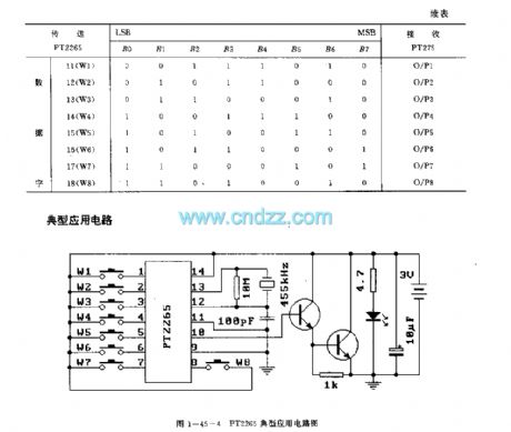 PT2265 general infrared remote control coding circuit