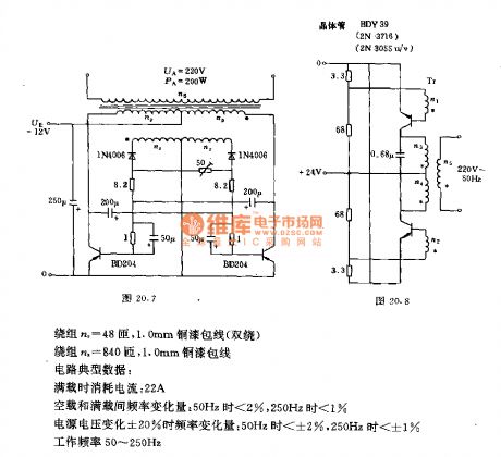 The RC control frequency voltage transformer