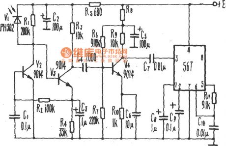 Electric Fan Infrared Sensor(567) Circuit