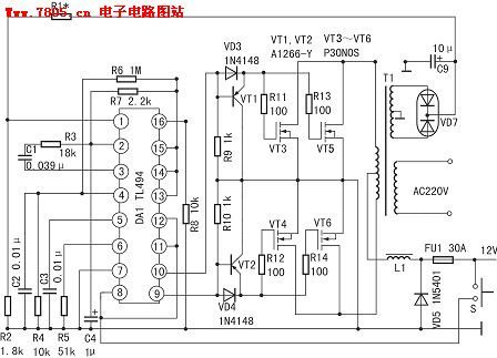 The 400W high power regulated inverter circuit