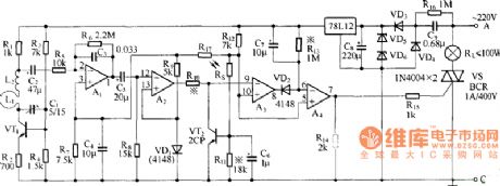 The radar energy-saving lamp base circuit