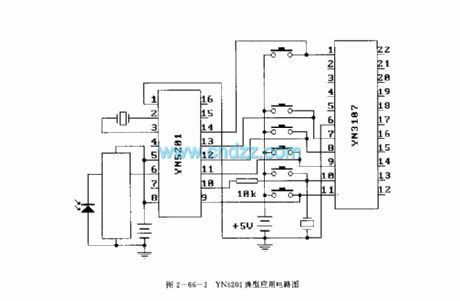 YN5201 (electric fan) infrared remote control decoder circuit