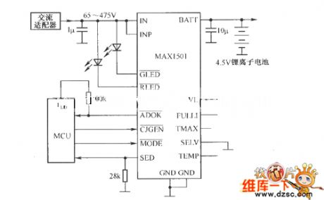 MAX1501 charger circuit