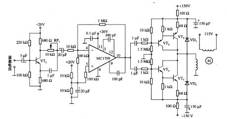The control circuit of two-phase servo motor
