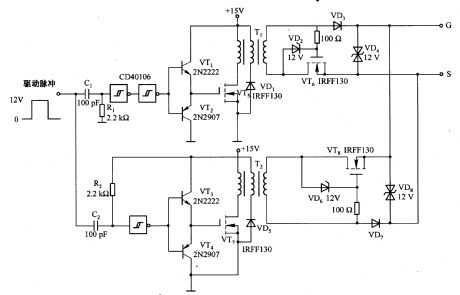 Power MOSFET gate drive circuit composed of transistor