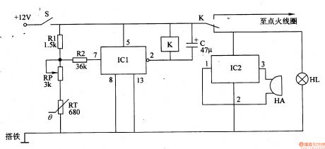 The car engine over-temperature alarm