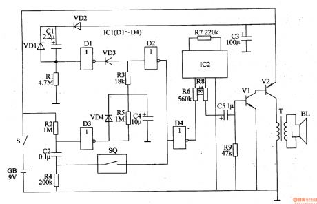 The bicycle burglarproof alarm (1)