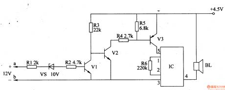 The automobile storage battery burglarproof alarm