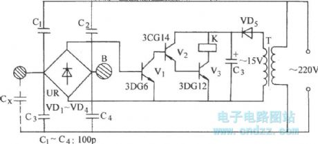 An object approaching switch circuit