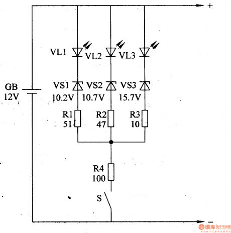 The battery charge/discharge monitor