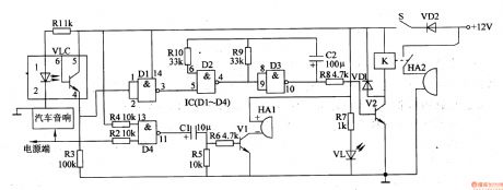 The car sound burglarproof alarm (1)