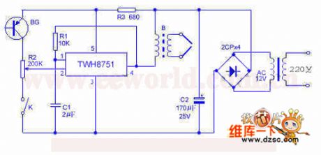 combustible gas automatic ignition device circuit