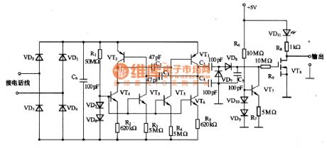 Telephone disconnection detection circuit diagram