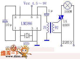 Simple sound control music color light controller circuit
