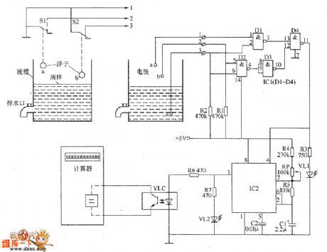 Liquid measuring apparatus circuit diagram