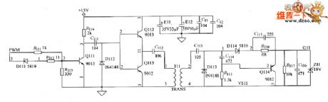 Discrete components power driver circuit diagram