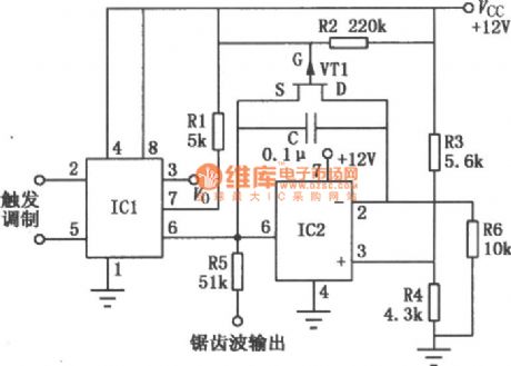 LM555 broad dynamic pulse width modulator circuit