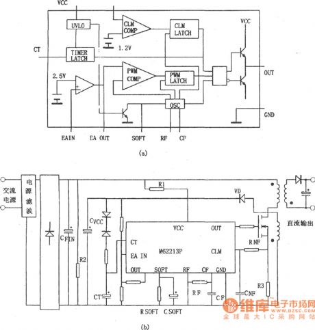 The high speed switch power controller M62213FP switch regulated power supply circuit