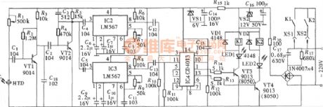 Sub-ultrasonic Remote Control Switch(NE555,LM567,CD4013) Circuit