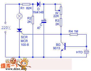 Minimum cost sound control music color light circuit