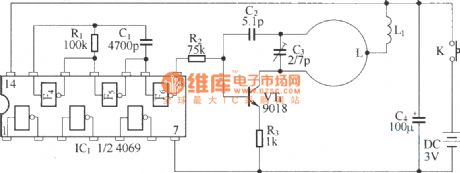 Bag anti-lost alarm circuit