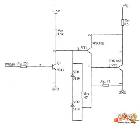 Darlington power transistor driver circuit diagram