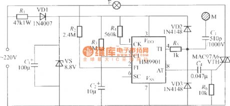 HM4246 touching stepping dimmer circuit