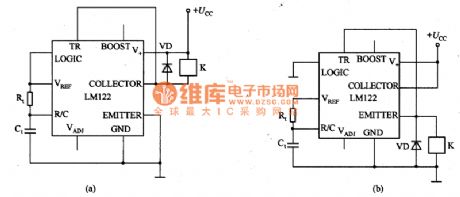 delay relay circuit composed by LM122