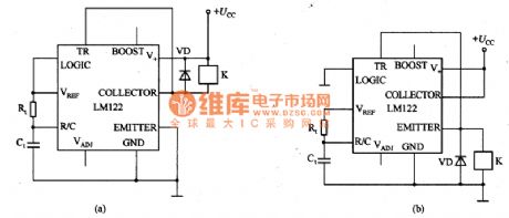 delay relay circuit composed by LM122