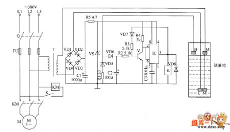 Liquid level automatic controller circuit diagram 6