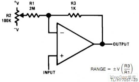 Offset voltage adjustment voltage follower circuit