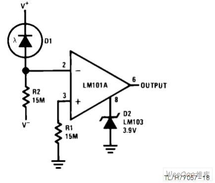 Threshold detector photodiode circuit