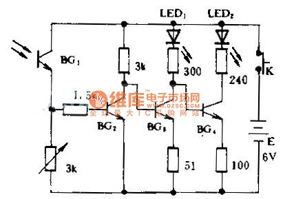 Simple illumination photometry instrument circuit diagram
