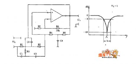 Low Power Consumption Band-Stop Filter Circuit