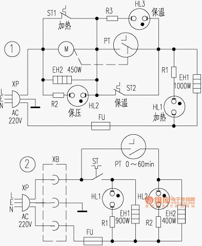 Two Kinds Of Heat Preservation Type Automatic Electric Pressure Cooker Principle And Repairing Circuit