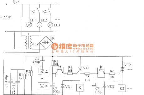 The ceiling lamp control switch circuit (6)