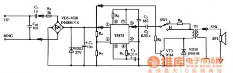 T5875 Ringing Integrated Circuit