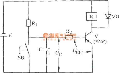 The single tube time delay pulling in relay circuit