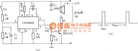 Alarm  Generator Circuit Composed of CD4046