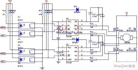 Using IRFP250 power tube H-bridge motor drive circuit - Motor_Control
