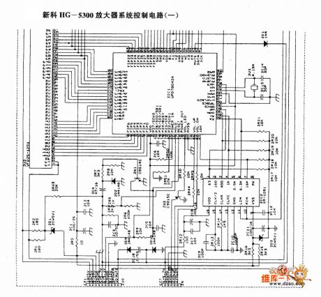 Shinco HG-5300 amplifier system control circuit (a)