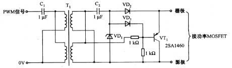 The gate drive circuit with the maximum 90% duty cycle